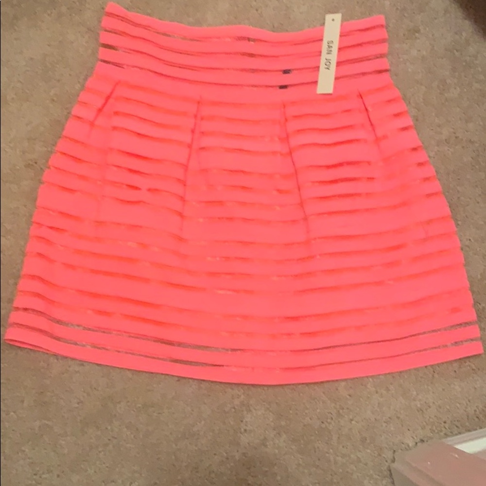 Coral/hot pink skirt